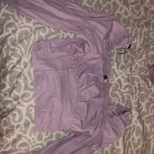 Lavendar ruffled shirt